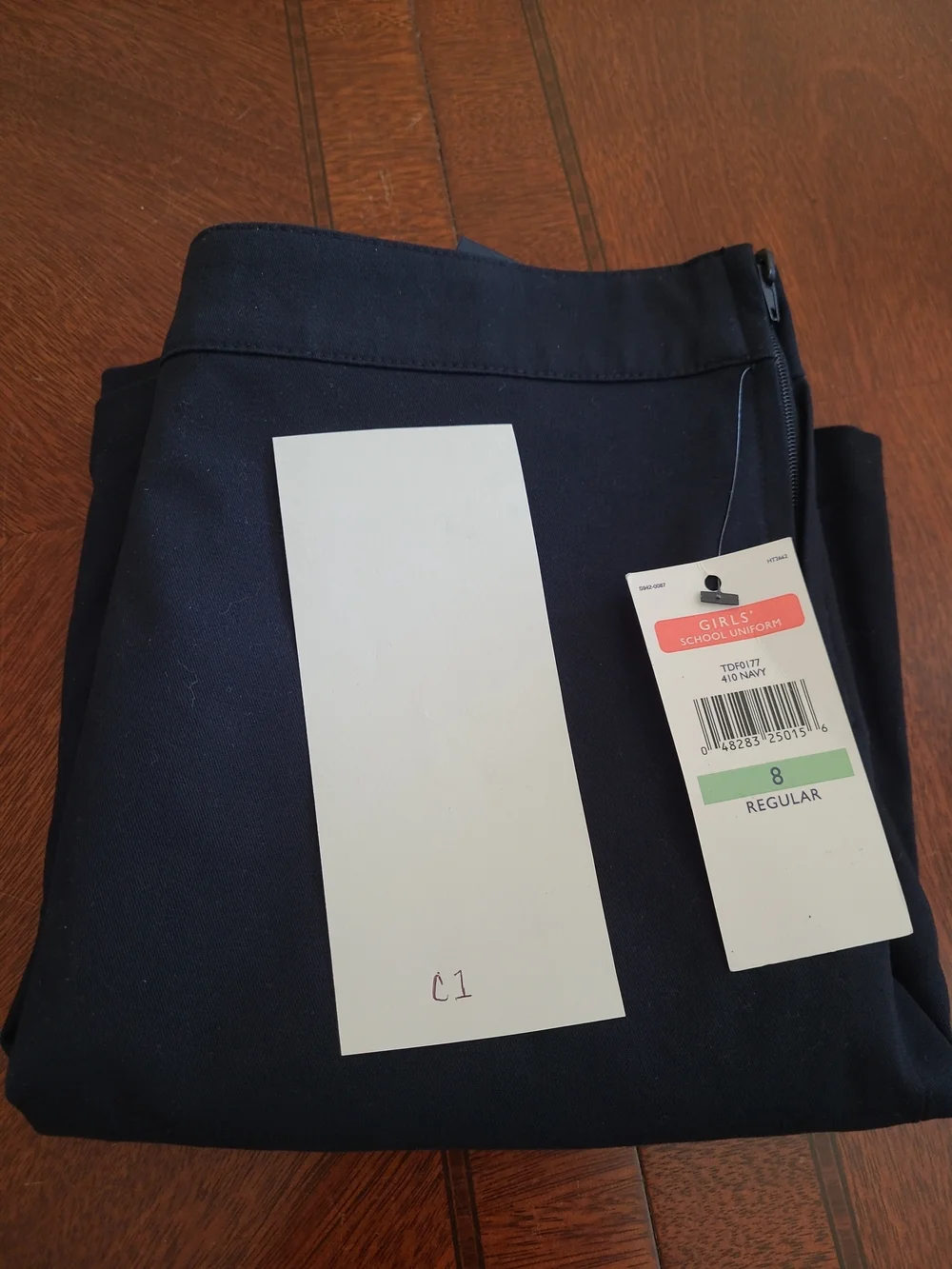 Tommy Hilfiger Girls Navy Blue A-line School Uniform Skirt Skort Size 8